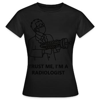 radiologist - Women's T-Shirt - black - Front - AI Model Female 172 dark (172cm)