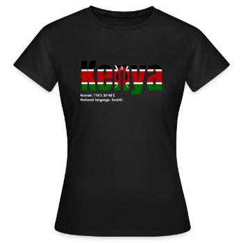 Kenya - T-shirt Femme - noir - Devant - AI Model Female 172 dark (172cm)