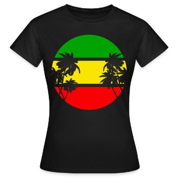 reggae - T-shirt Femme - noir - Devant - AI Model Female 172 dark (172cm)