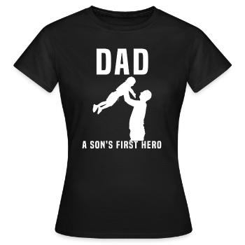 Father and son - Women's T-Shirt - black - Front - AI Model Female 172 dark (172cm)