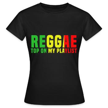 reggae - T-shirt Femme - noir - Devant - AI Model Female 172 dark (172cm)