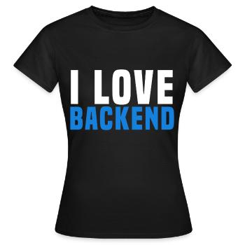 Programmation du backend - T-shirt Femme - noir - Devant - AI Model Female 172 dark (172cm)