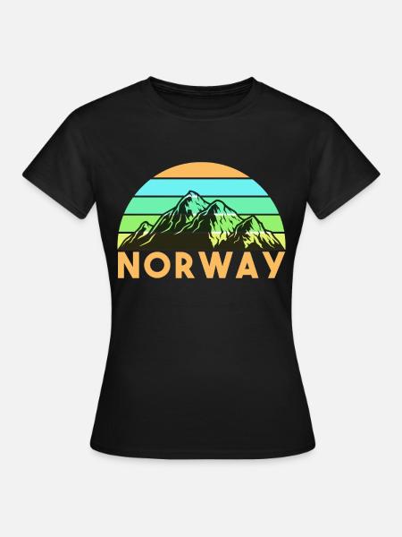 norway - Frauen T-Shirt - Schwarz