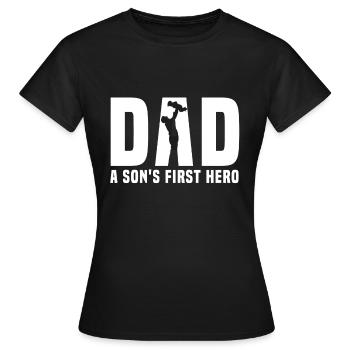 Father and Son - Women's T-Shirt - black - Front - AI Model Female 172 dark (172cm)