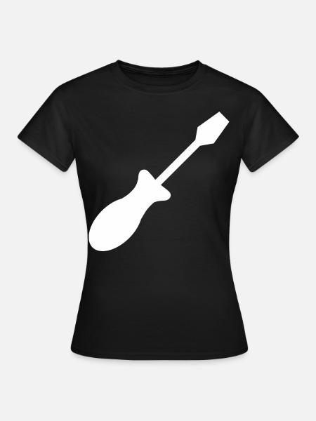 Schraubendreher Handwerk Werkzeug Handwerker - Frauen T-Shirt - Schwarz