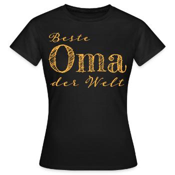 Oma Großmutter Geschenk Geschenkidee - Frauen T-Shirt - Schwarz - Vorne - AI Model Female 172 dark (172cm)