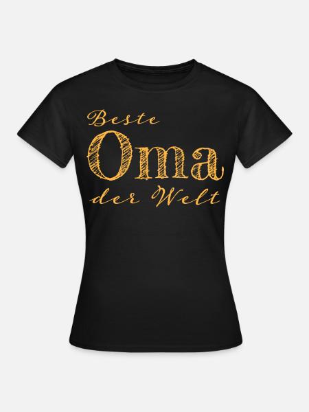 Oma Großmutter Geschenk Geschenkidee - Frauen T-Shirt - Schwarz