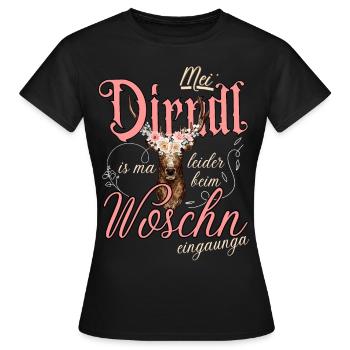 Dirndl Ersatz Shirt - Frauen T-Shirt - Schwarz - Vorne - AI Model Female 172 dark (172cm)
