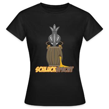 Schluckspecht Bierfass Saufen Specht Mallorca - Frauen T-Shirt - Schwarz - Vorne - AI Model Female 172 dark (172cm)