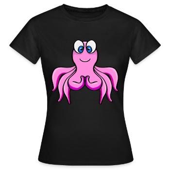 Poulpe poulpe poulpe - T-shirt Femme - noir - Devant - AI Model Female 172 dark (172cm)