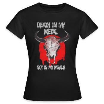 Vegan Death Metal - T-shirt Femme - noir - Devant - AI Model Female 172 dark (172cm)