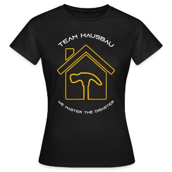 Client Team House Construction - Women's T-Shirt - black - Front - AI Model Female 172 dark (172cm)