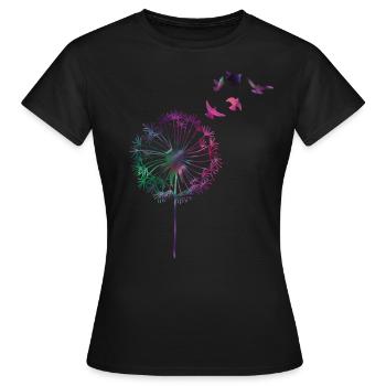 Pissenlit pissenlit été pissenlit - T-shirt Femme - noir - Devant - AI Model Female 172 dark (172cm)