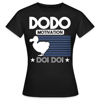 Dodo Dodos Ausgestorben Ornithologie - Frauen T-Shirt - Schwarz - Vorne - AI Model Female 172 dark (172cm)