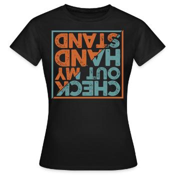 Artistic gymnastics gymnastics acrobatics floor exercise - Women's T-Shirt - black - Front - AI Model Female 172 dark (172cm)