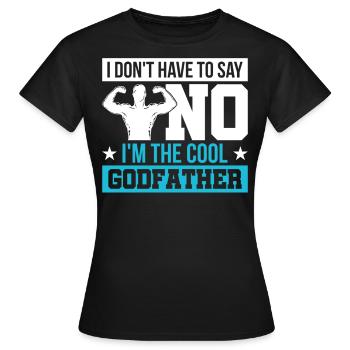 Parrain parrain baptême parrain - T-shirt Femme - noir - Devant - AI Model Female 172 dark (172cm)