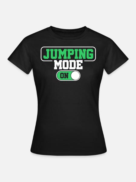 Trampolin Gymnastik Turnen Trampoline - Frauen T-Shirt - Schwarz