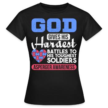 Cadeau d'autisme d'Asperger autiste - T-shirt Femme - noir - Devant - AI Model Female 172 dark (172cm)