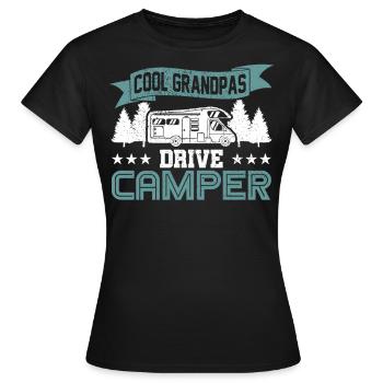 Recreational camper camper caravan gift - Women's T-Shirt - black - Front - AI Model Female 172 dark (172cm)