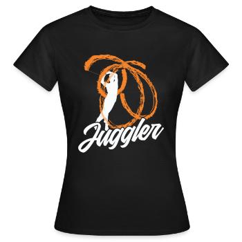 Torch Juggler Juggling Fire Poi Gift - T-shirt Femme - noir - Devant - AI Model Female 172 dark (172cm)