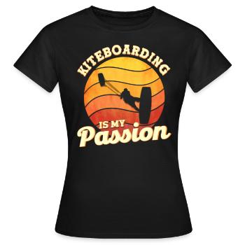 Kiteboard kiteboard kitesurf - T-shirt Femme - noir - Devant - AI Model Female 172 dark (172cm)