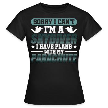 Skydiving Skydive Skydive - Women's T-Shirt - black - Front - AI Model Female 172 dark (172cm)