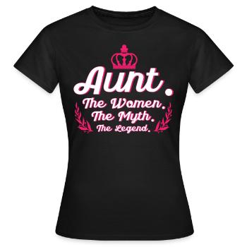 Aunt Best Aunt Aunts - Women's T-Shirt - black - Front - AI Model Female 172 dark (172cm)