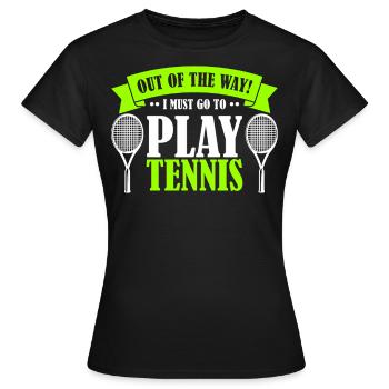 Tennis ball Tennis players Tennis players Tennis players - Women's T-Shirt - black - Front - AI Model Female 172 dark (172cm)