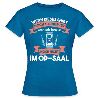 Krankenhaus Operationstechnische Assistentin - Frauen T-Shirt - Antikblaues Saphir meliert - Vorne - AI Model Female 172 dark (172cm)