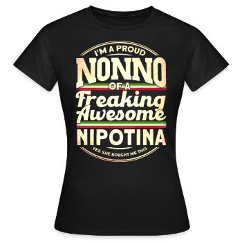 grand-père grand-père vintage grand-père - T-shirt Femme - noir - Devant - AI Model Female 172 dark (172cm)