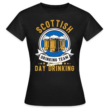Bier Schotte Schottland Geschenk - Frauen T-Shirt - Schwarz - Vorne - AI Model Female 172 dark (172cm)