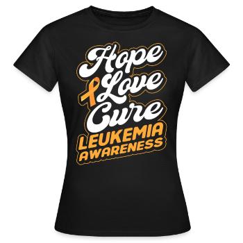 Leukämie Patient Blutkrebs Geschenk - Frauen T-Shirt - Schwarz - Vorne - AI Model Female 172 dark (172cm)
