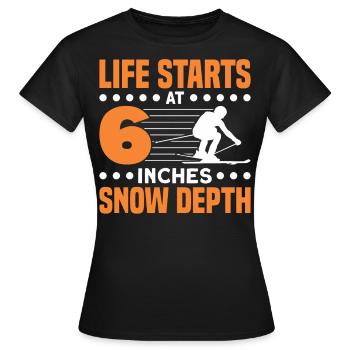 Skieurs Ski Ski Cadeau - T-shirt Femme - noir - Devant - AI Model Female 172 dark (172cm)