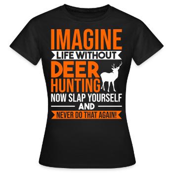 Jäger Rotwild Hirsche Jagen Geschenk - Frauen T-Shirt - Schwarz - Vorne - AI Model Female 172 dark (172cm)
