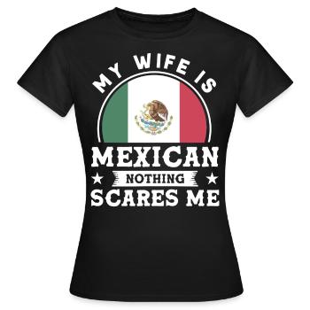 Drapeau mexicain Mexicain Fier Mexicain - T-shirt Femme - noir - Devant - AI Model Female 172 dark (172cm)
