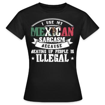 Fier mexicain Drapeau mexicain mexicain - T-shirt Femme - noir - Devant - AI Model Female 172 dark (172cm)