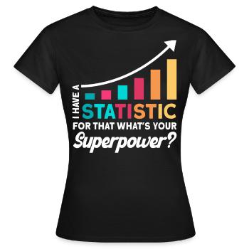 Statistik Analyst Statistiker Geschenk - Frauen T-Shirt - Schwarz - Vorne - AI Model Female 172 dark (172cm)