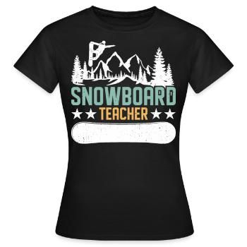 Snowboarder Snowboarden Snowboard - Frauen T-Shirt - Schwarz - Vorne - AI Model Female 172 dark (172cm)