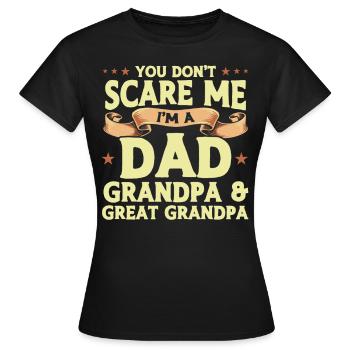 Fête des pères Grand-père Grand-père Arrière-grand-père - T-shirt Femme - noir - Devant - AI Model Female 172 dark (172cm)