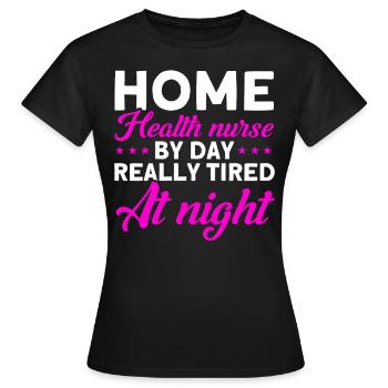 Health Assistance Home Nursing Nurse - Women's T-Shirt - black - Front - AI Model Female 172 dark (172cm)