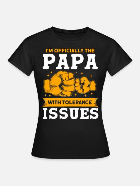 Papa Vater Vati Papa - Dame-T-shirt - sort