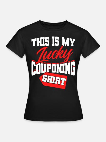 Gutschein Shopper Rabatt Couponer Rabattverkauf - Frauen T-Shirt - Schwarz