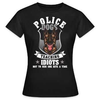 Chien policier berger allemand Chien policier Chien policier Chien policier - T-shirt Femme - noir - Devant - AI Model Female 172 dark (172cm)
