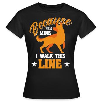 Chien policier berger allemand Chien policier Chien policier Chien policier - T-shirt Femme - noir - Devant - AI Model Female 172 dark (172cm)