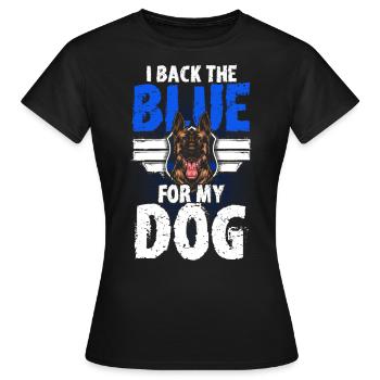 Chien policier berger allemand Chien policier Chien policier Chien policier - T-shirt Femme - noir - Devant - AI Model Female 172 dark (172cm)