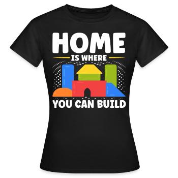Home Clamping Block Block - Women's T-Shirt - black - Front - AI Model Female 172 dark (172cm)