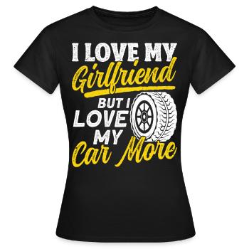Lustig Autowerkstatt KFZ Mechaniker Autoliebhaber - Frauen T-Shirt - Schwarz - Vorne - AI Model Female 172 dark (172cm)