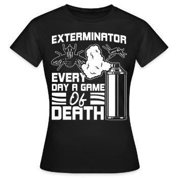 Combattants de vermine Chaque jour un jeu de mort - T-shirt Femme - noir - Devant - AI Model Female 172 dark (172cm)