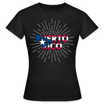 Porto Rico Porto Rico Origine - T-shirt Femme - noir - Devant - AI Model Female 172 dark (172cm)