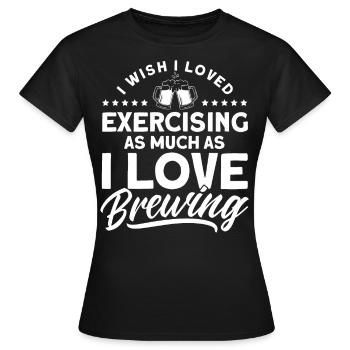 Ich liebe Brauen Brauer - Frauen T-Shirt - Schwarz - Vorne - AI Model Female 172 dark (172cm)